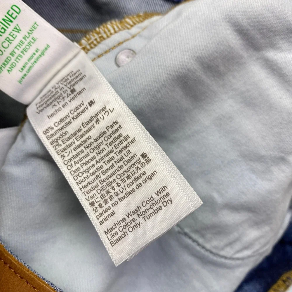 J. Crew Classic Straight Leg Jeans Blue‎ Denim BF694 Mens Sz 29 Fits 32
